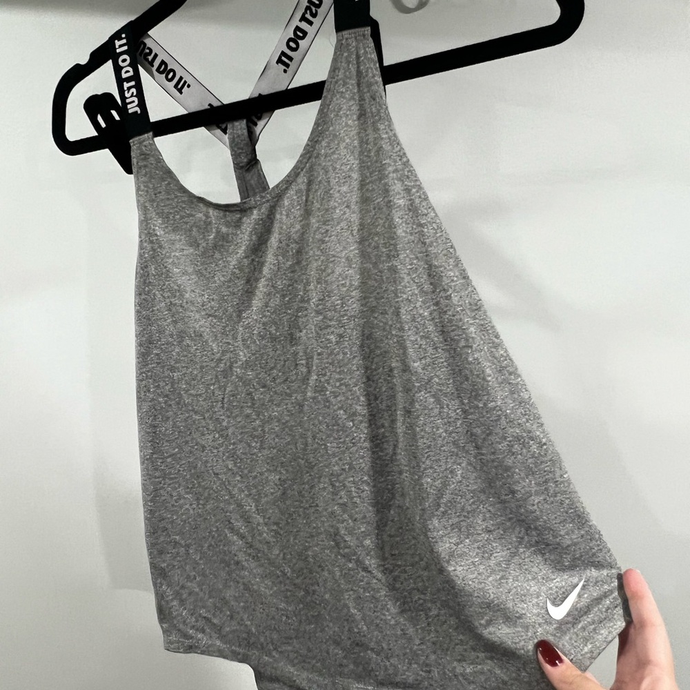 Nike Heather Gray Racerback Tank Top